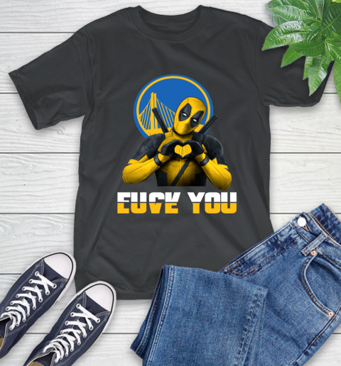 NBA Golden State Warriors Deadpool Love You Fuck You Basketball Sports T-Shirt