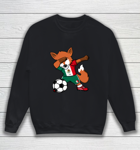 Dabbing Fox Mexico Soccer Fans Jersey Mexican Football Lover Sweatshirt