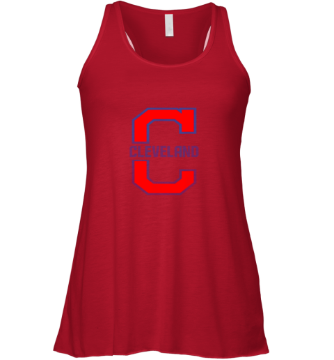 urz8 cleveland hometown indian tribe vintage flowy tank 32 front red