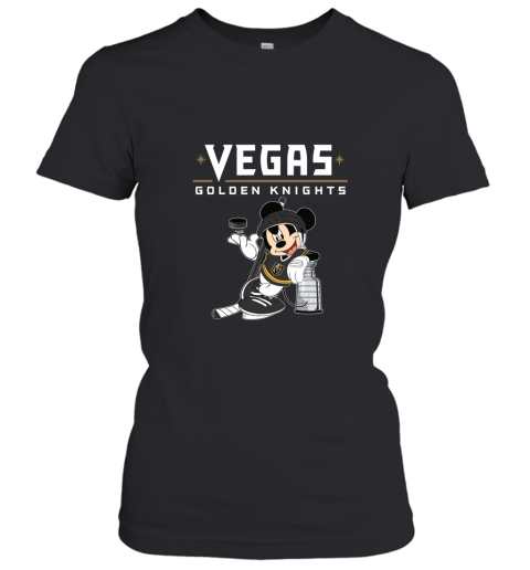 Mickey Vegas Golden Knights With The Stanley Cup Hockey NHL Women's T-Shirt