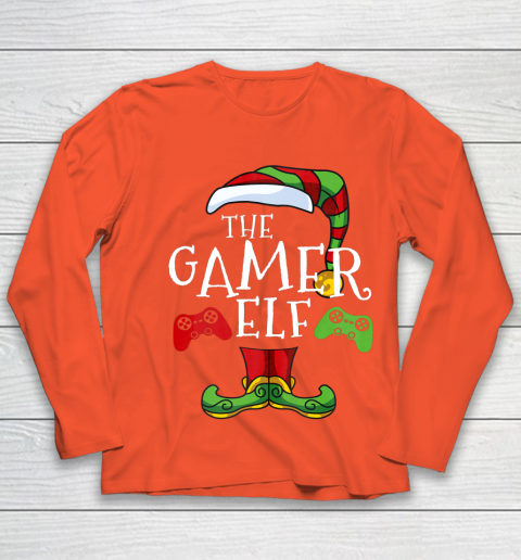 Gamer Elf Family Matching Christmas Funny Gaming Pajama Youth Long Sleeve 3