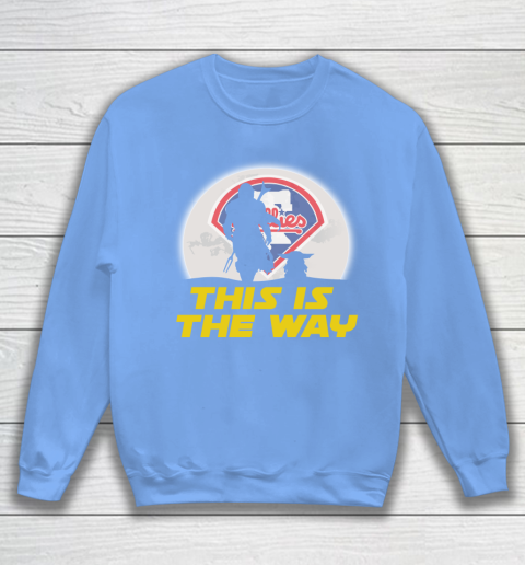 Philadelphia Phillies MLB Baseball Star Wars Yoda And Mandalorian This Is The Way Sweatshirt 8