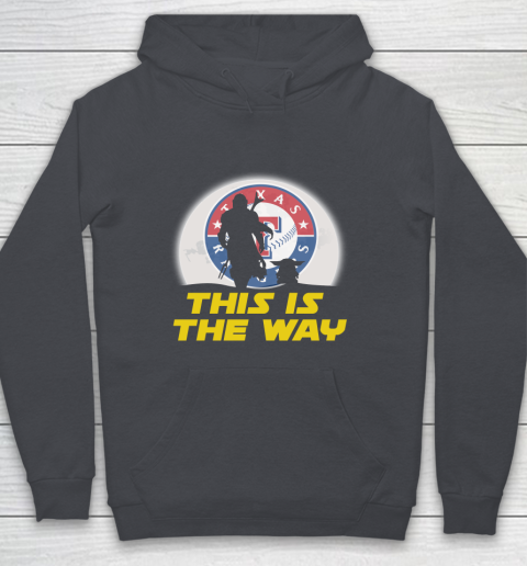 Texas Rangers MLB Baseball Star Wars Yoda And Mandalorian This Is The Way Youth Hoodie 5