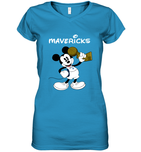 Mickey Dallas Mavericks Women's V-Neck T-Shirt