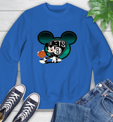 NBA Brooklyn Nets Mickey Mouse Disney Basketball Sweatshirt 8
