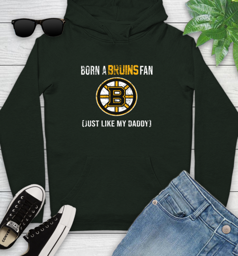 NHL Boston Bruins Hockey Loyal Fan Just Like My Daddy Shirt Youth Hoodie 12