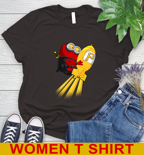 MLB Baseball Pittsburgh Pirates Deadpool Minion Marvel Shirt Women's T-Shirt 9