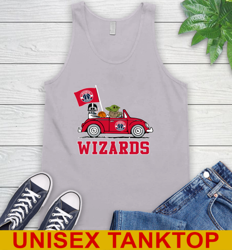 NBA Basketball Washington Wizards Darth Vader Baby Yoda Driving Star Wars Shirt Tank Top 4