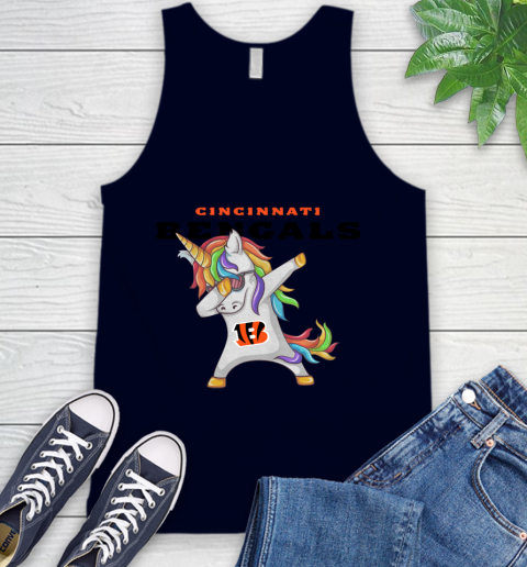 Cincinnati Bengals NFL Football Funny Unicorn Dabbing Sports Tank Top 3