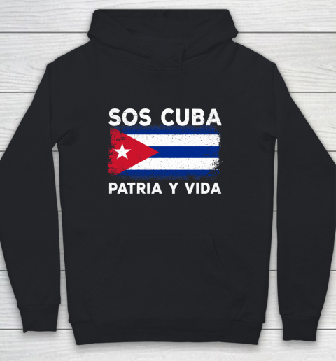 SOS Cuba flag patria y vida Cubans pride Youth Hoodie