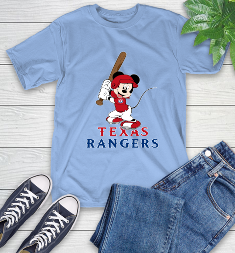 MLB Baseball Texas Rangers Cheerful Mickey Mouse Shirt T-Shirt 12