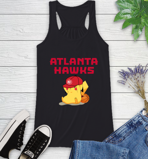NBA Pikachu Basketball Sports Atlanta Hawks Racerback Tank 2