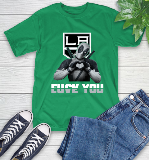 NHL Los Angeles Kings Deadpool Love You Fuck You Hockey Sports T-Shirt 7