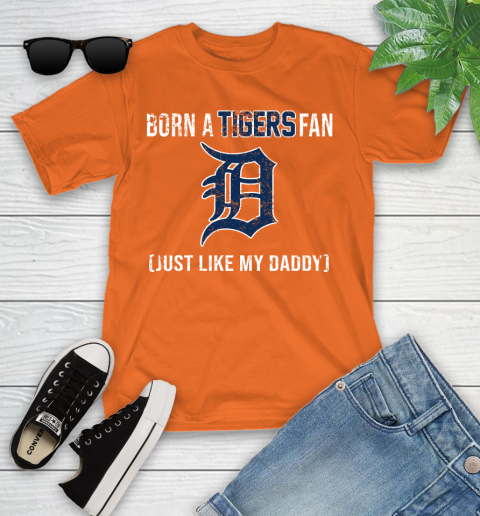 MLB Baseball Detroit Tigers Loyal Fan Just Like My Daddy Shirt Youth T-Shirt 8