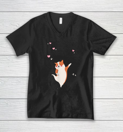 Adorable Dancing Puppy Dog Lover V-Neck T-Shirt