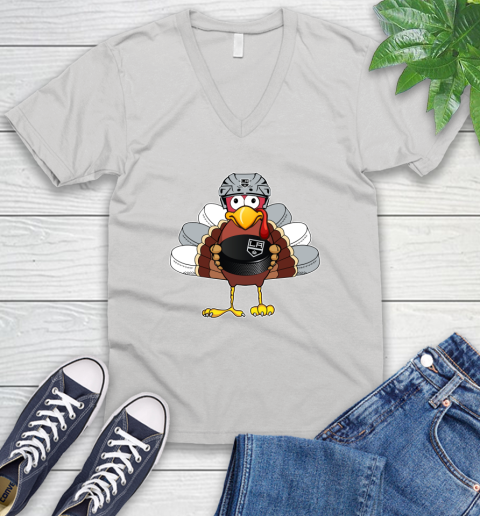 Los Angeles Kings Turkey Thanksgiving Day V-Neck T-Shirt