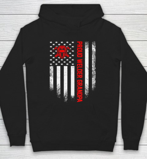 GrandFather gift shirt Vintage USA American Flag Proud Welder Welding Grandpa Funny T Shirt Hoodie