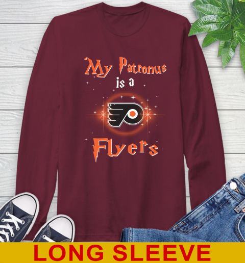 NHL Hockey Harry Potter My Patronus Is A Philadelphia Flyers Long Sleeve T-Shirt 7