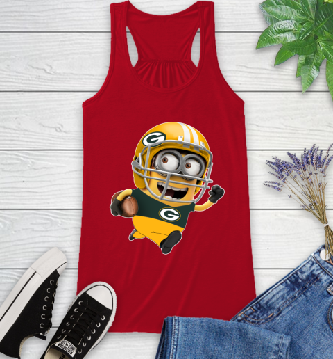 NFL Green Bay Packers Minions Disney Football Sports Racerback Tank 6