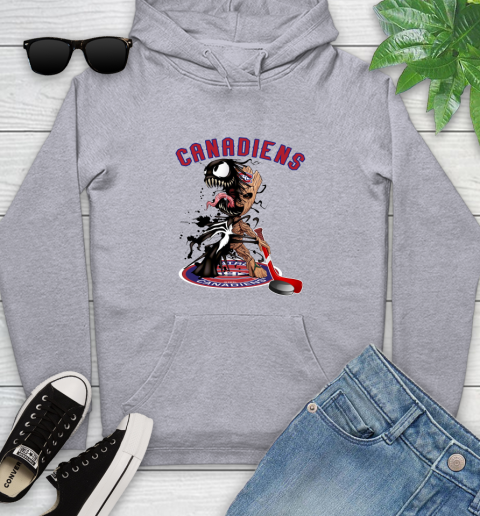 NHL Montreal Canadiens Hockey Venom Groot Guardians Of The Galaxy Youth Hoodie 6