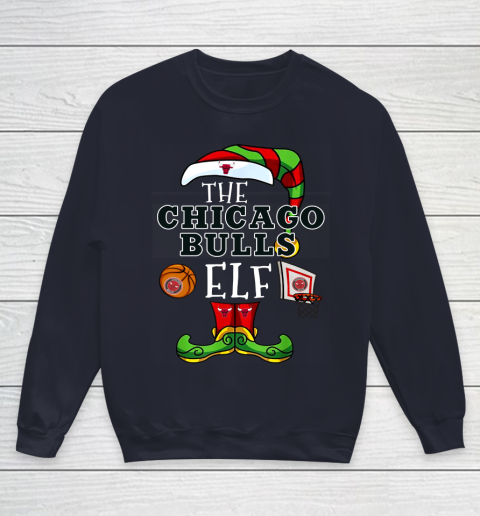 Chicago Bulls Christmas ELF Funny NBA Youth Sweatshirt 2