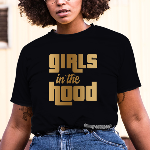 Jordan 14 DMP Matching Sneaker Tshirt For Woman For Girl Girls In The Hood Hipster Hip Hop Gold Black Jordan Shirt