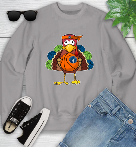 Minnesota Timberwolves Turkey thanksgiving day Youth Sweatshirt 4