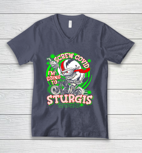 Screw Covid I'm Going to Sturgis 2020 V-Neck T-Shirt 7
