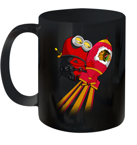 NHL Hockey Chicago Blackhawks Deadpool Minion Marvel Shirt Ceramic Mug 11oz
