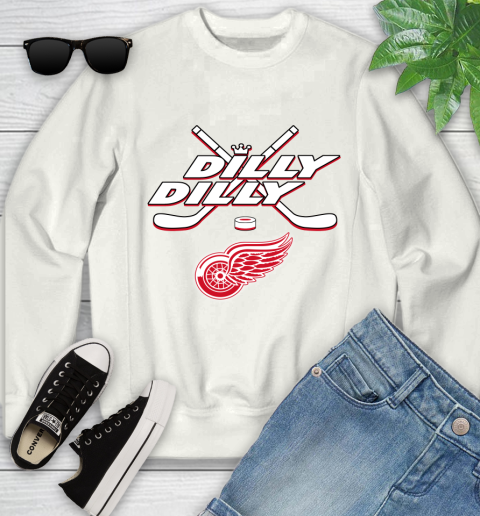 NHL Detroit Red Wings Dilly Dilly Hockey Sports Youth Sweatshirt