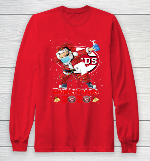 Cincinnati Reds Funny Santa Claus Dabbing Christmas 2020 MLB Long Sleeve T-Shirt 8 Cincinnati Reds Funny Santa Claus Dabbing Christmas 2020 MLB Long Sleeve T-Shirt - Image 8