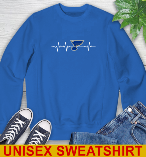 St.Louis Blues NHL Hockey Heart Beat Shirt Sweatshirt 11