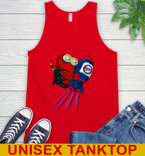 MLB Baseball Minnesota Twins Deadpool Minion Marvel Shirt Tank Top 5