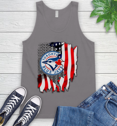 Toronto Blue Jays MLB Baseball American Flag Tank Top 6