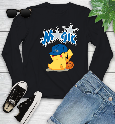 NBA Pikachu Basketball Sports Orlando Magic Youth Long Sleeve 2