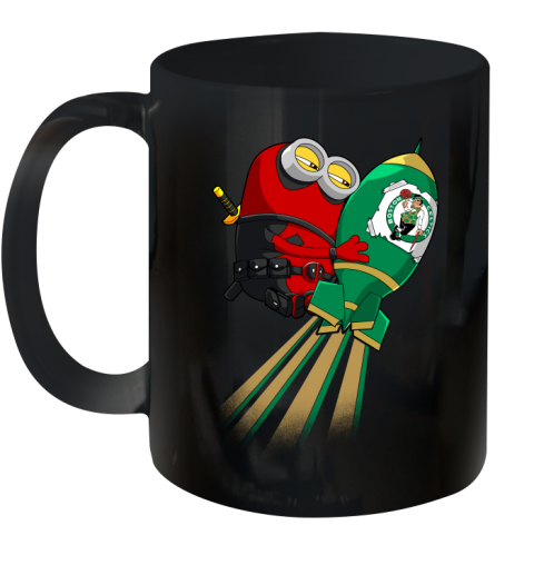 NBA Basketball Boston Celtics Deadpool Minion Marvel Shirt Ceramic Mug 11oz