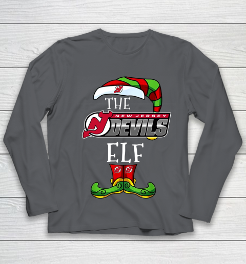 New Jersey Devils Christmas ELF Funny NHL Youth Long Sleeve 6