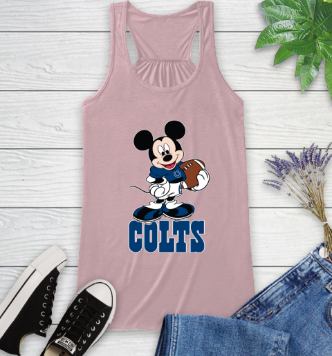 NFL Football Indianapolis Colts Cheerful Mickey Mouse Shirt Racerback Tank 10