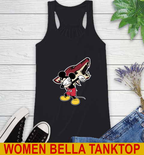 Arizona Coyotes NHL Hockey Dabbing Mickey Disney Sports Racerback Tank 2