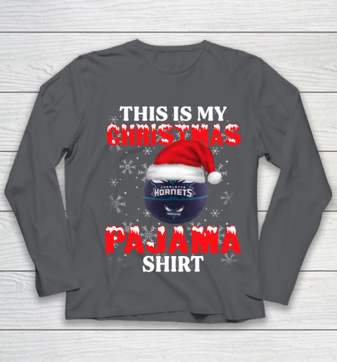 Charlotte Hornets This Is My Christmas Pajama Shirt NBA Youth Long Sleeve 6