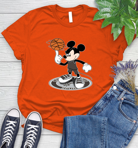 NBA Basketball San Antonio Spurs Cheerful Mickey Disney Shirt Women's T-Shirt 4