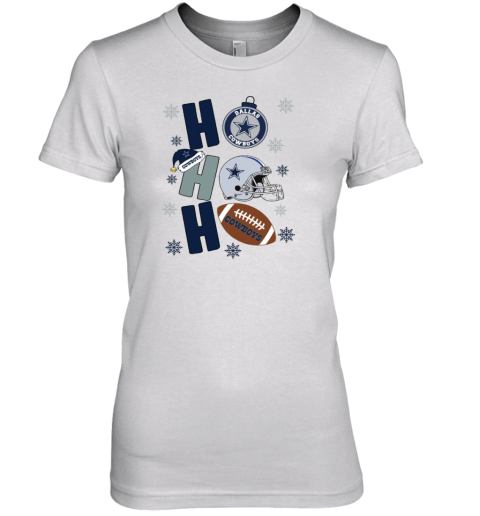 Dallas Cowboys Hohoho Santa Claus Christmas Football NFL Premium Women's T-Shirt