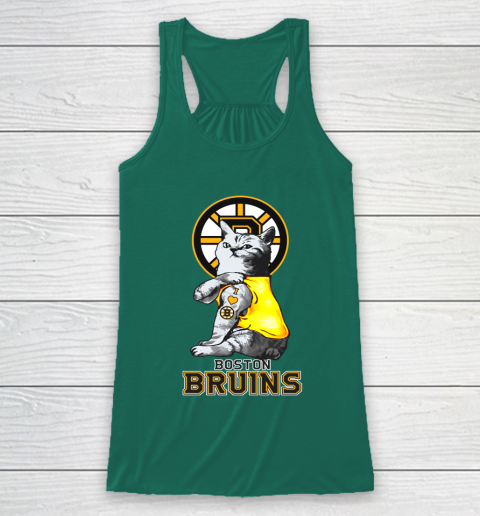 NHL My Cat Loves Boston Bruins Hockey Racerback Tank 5