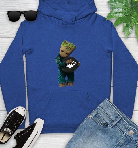 NHL Groot Guardians Of The Galaxy Of The Galaxy Hockey Sports Minnesota Wild Youth Hoodie 9