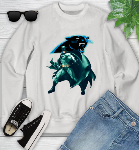 NFL Batman Football Sports Carolina Panthers Youth Sweatshirt