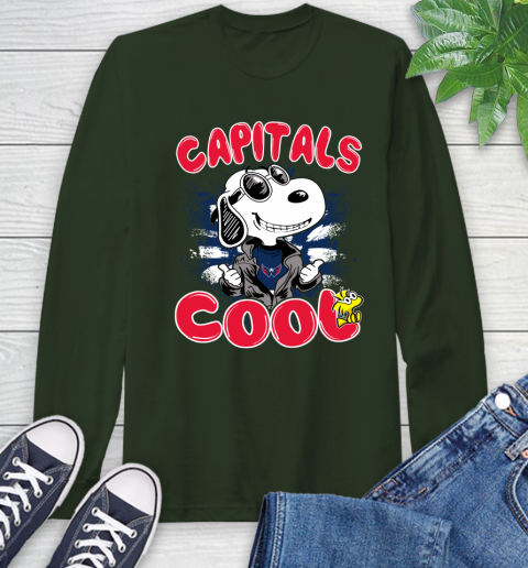 NHL Hockey Washington Capitals Cool Snoopy Shirt Long Sleeve T-Shirt - Image 7