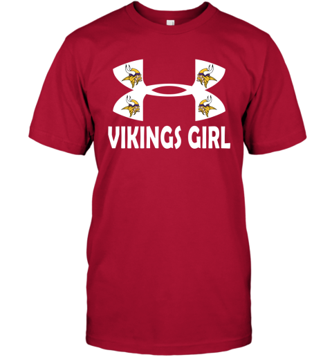 NFL Minnesota Vikings Girl Under Armour Football Sports C9svJvwk5os classic t shirt 2 95 151514 front red