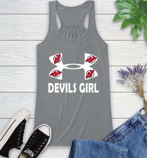 NHL New Jersey Devils Girl Under Armour Hockey Sports Racerback Tank 4