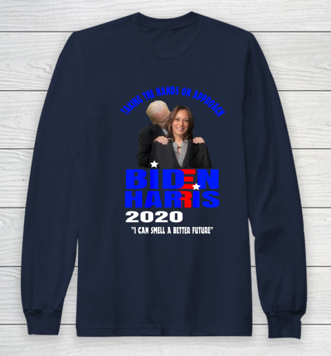 Anti Joe Biden Kamala Harris Hands On Can Smell The Future Long Sleeve T-Shirt 2