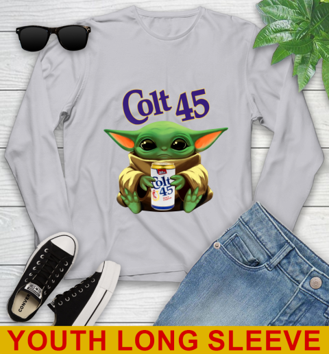 Star Wars Baby Yoda Hugs Colt 45 Beer Shirt 127